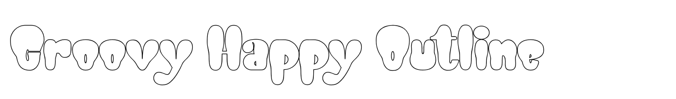 Groovy Happy Outline